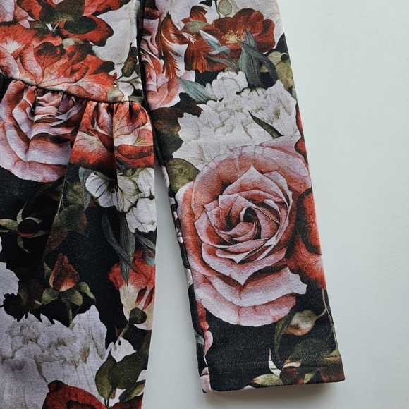 Romey Loves Lulu Red Roses Floral Printed Holiday Dress - Size 10 - Picture 4 of 7